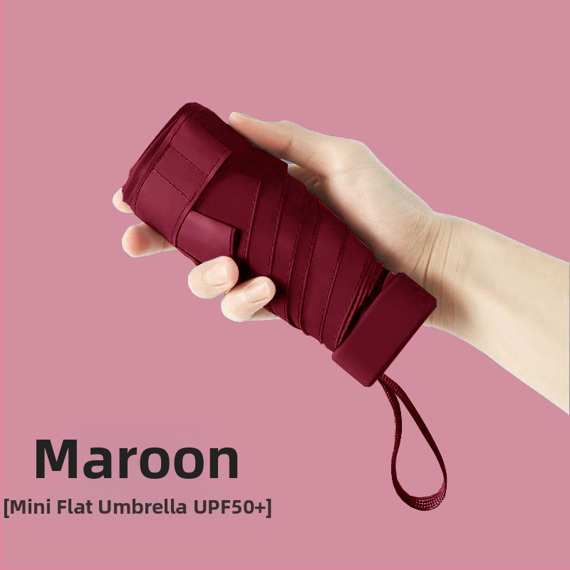 Ομπρέλα ήλίου σε κάψουλα, συμπαγής και ελαφριά, 6-ραβδική ατσάλινη ράβδος, πολυεστερικό ύφασμα 190T, UPF50+, χειροκίνητο άνοιγμα