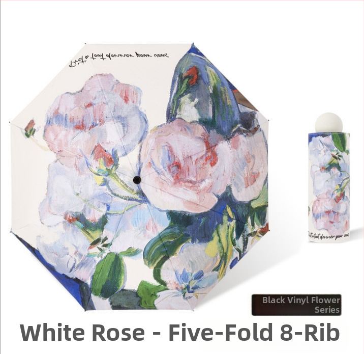 Ομπρέλα ήλίου με σκελετό από σίδηρο 8 ραβδών, ξύλινο άξονα και λαβή, κάλυμμα πολυεστέρα 190T, UPF50+, χειροκίνητο άνοιγμα/κλείσιμο