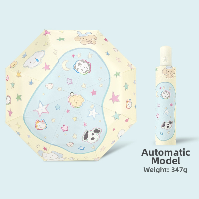 Saules lietussargs ar 8 ribām, dzelzs rāmis, koka stienis un rokturis, poliestera audums 190T, UPF50+, manuāla atvēršana un aizvēršana