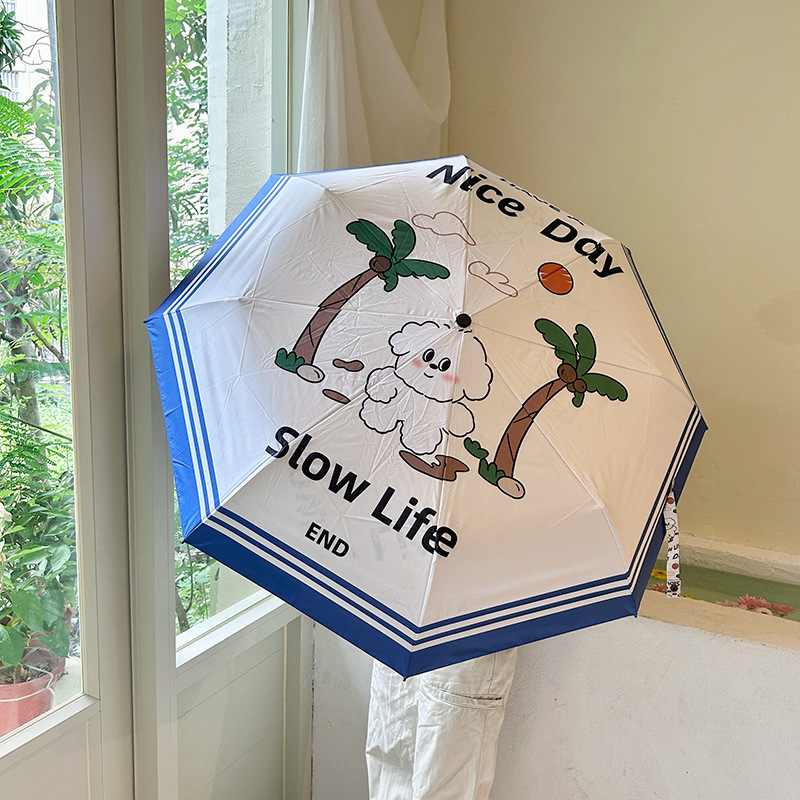 Ομπρέλα ήλίου με σκελετό από σίδηρο 8 ραβδών, ξύλινο άξονα και λαβή, κάλυμμα πολυεστέρα 190T, UPF50+, χειροκίνητο άνοιγμα/κλείσιμο