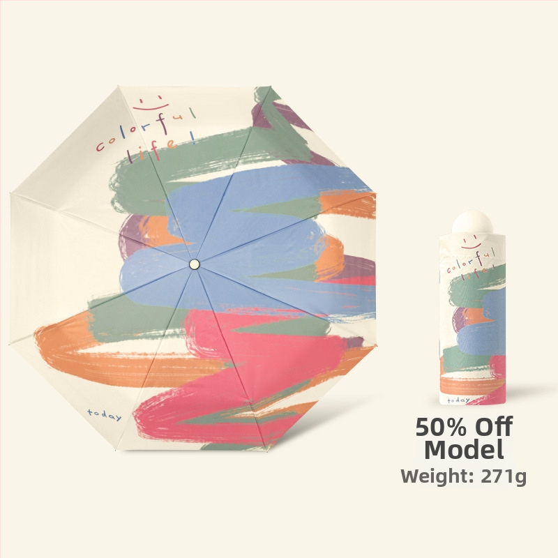 Ομπρέλα ήλίου με σκελετό από σίδηρο 8 ραβδών, ξύλινο άξονα και λαβή, κάλυμμα πολυεστέρα 190T, UPF50+, χειροκίνητο άνοιγμα/κλείσιμο