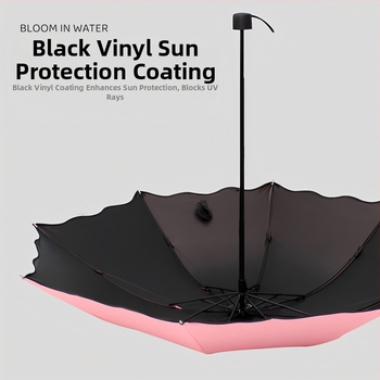 Χειροκίνητη διπλωτή ομπρέλα με UV προστασία UPF>40, 8 ακτίνες σκελετός από σίδηρο, ύφασμα 190T, προσαρμογή λογότυπου