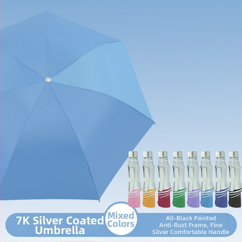 Rankinis sulankstomas skėtis su UV apsauga UPF>40, 8 ribų plieno rėmas, 190T audinys, logotipo pritaikymas