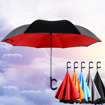 Ομπρέλα Rain Time διπλού στρώματος ανάστροφη με αυτόματο άνοιγμα, 16 βέργες κράματος, ύφασμα 210T, UPF >50