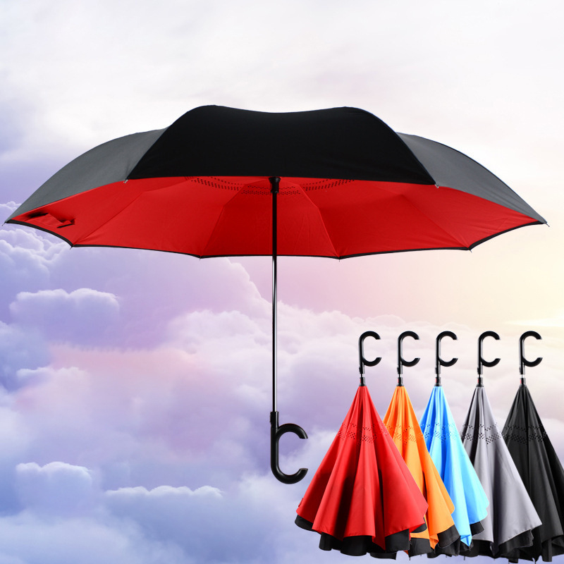 Rain Time dubulti slāņu reversais lietussargs ar automātisku atvēršanu, 16 stieņi, audums 210T, UPF >50