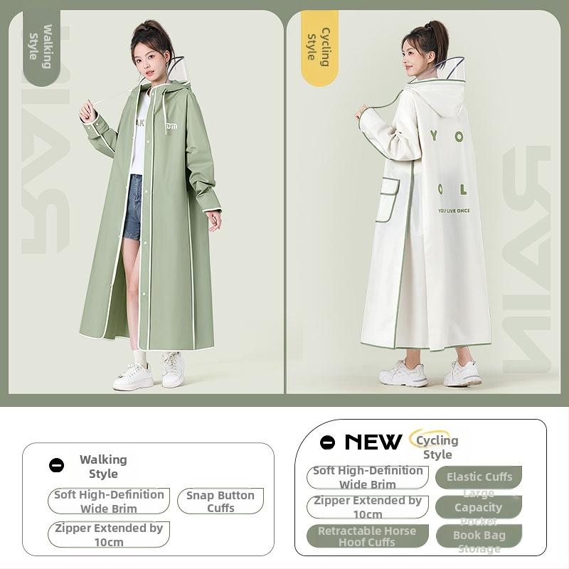 Пончо за дъжд за туризъм, EVA материя, за възрастни, един човек, 322 г