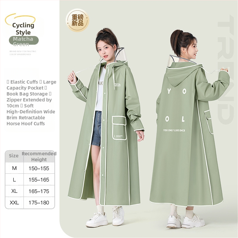 Πόντσο βροχής πεζοπορίας, EVA ύφασμα, ενήλικας, ένα άτομο, 322 γρ