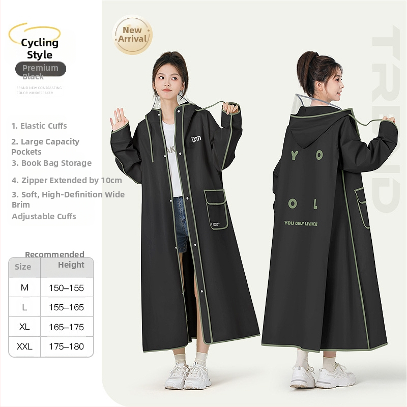 Πόντσο βροχής πεζοπορίας, EVA ύφασμα, ενήλικας, ένα άτομο, 322 γρ