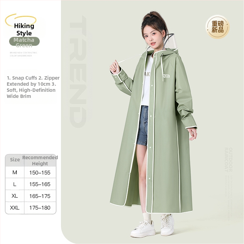 Πόντσο βροχής πεζοπορίας, EVA ύφασμα, ενήλικας, ένα άτομο, 322 γρ