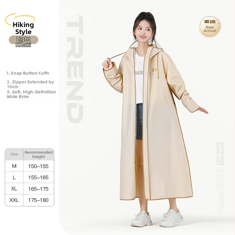 Πόντσο βροχής πεζοπορίας, EVA ύφασμα, ενήλικας, ένα άτομο, 322 γρ