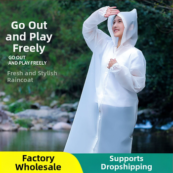 Rain Age EVA αδιάβροχο poncho για ενήλικες – ένα κομμάτι, EVA ύφασμα 1.2 mm, κατάλληλο για πεζοπορίες, με εκτυπωμένο λογότυπο, προσαρμογή