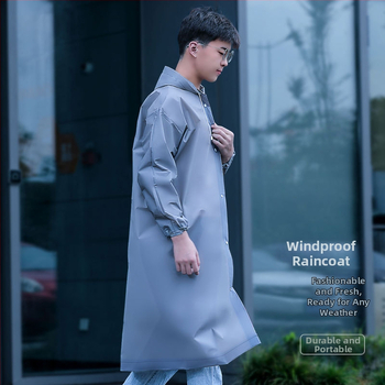 Rain Age EVA αδιάβροχο poncho για ενήλικες – ένα κομμάτι, EVA ύφασμα 1.2 mm, κατάλληλο για πεζοπορίες, με εκτυπωμένο λογότυπο, προσαρμογή