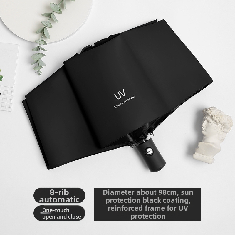 8-ribių skėtis su UV apsauga UPF>50, automatinis atidarymas ir uždarymas, logotipo pritaikymas