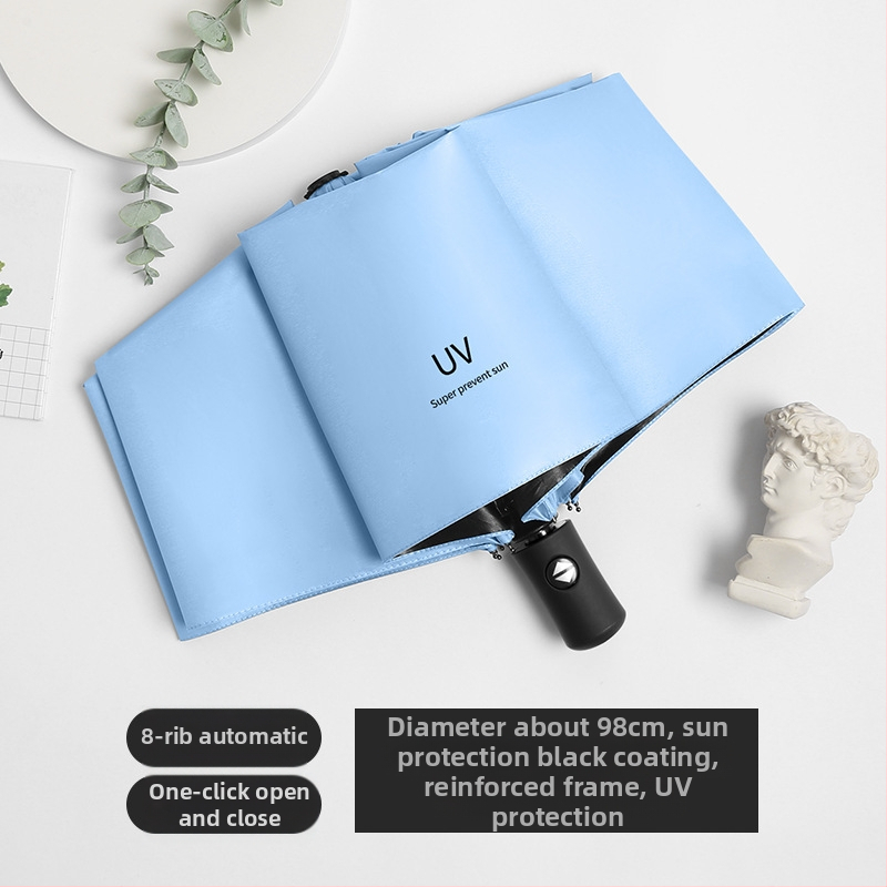 8-ribių skėtis su UV apsauga UPF>50, automatinis atidarymas ir uždarymas, logotipo pritaikymas