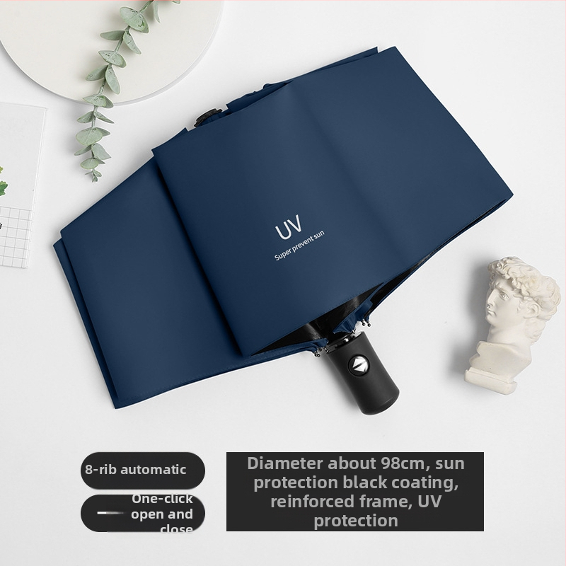 8-ribių skėtis su UV apsauga UPF>50, automatinis atidarymas ir uždarymas, logotipo pritaikymas