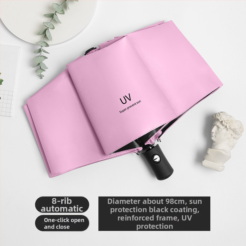 8-ribių skėtis su UV apsauga UPF>50, automatinis atidarymas ir uždarymas, logotipo pritaikymas