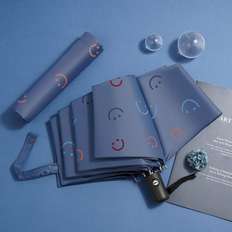 Ernyő - Napsütéses és esős kettős használat, vinil vászon, 8 borda vas keret, kézi nyitás-zárás, UPF > 40