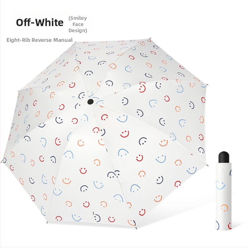 Skėtis - dvigubo naudojimo saulės ir lietaus, vinilinė medžiaga, 8 skersiniai geležiniai rėmai, rankinis atidarymas uždarymas, UPF > 40