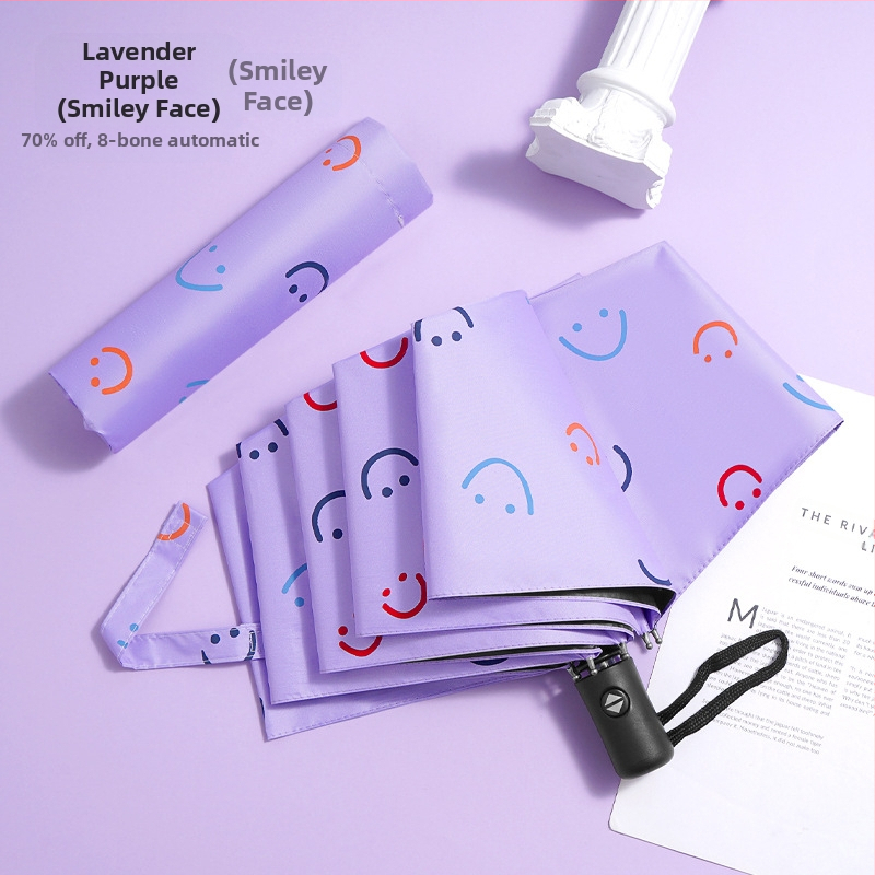 Skėtis - dvigubo naudojimo saulės ir lietaus, vinilinė medžiaga, 8 skersiniai geležiniai rėmai, rankinis atidarymas uždarymas, UPF > 40