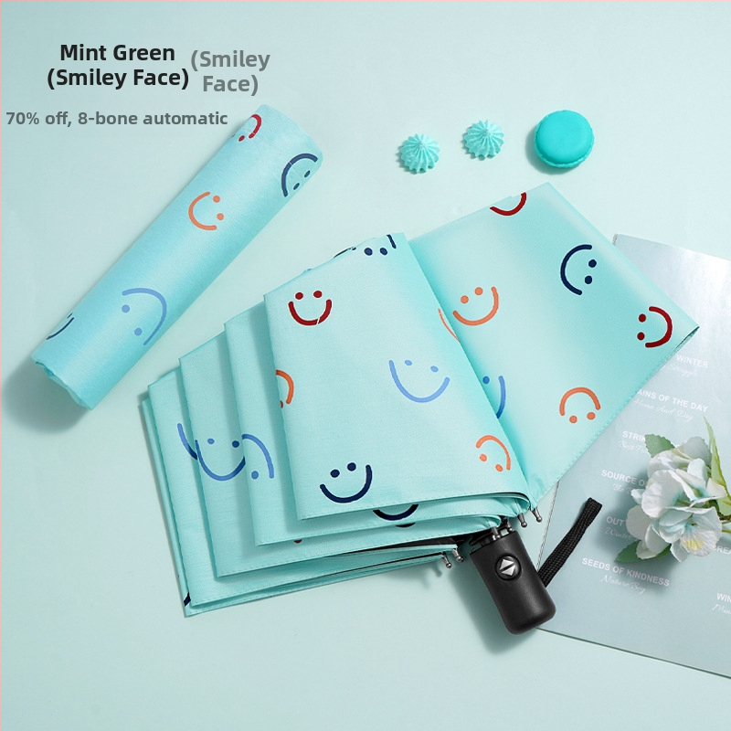 Skėtis - dvigubo naudojimo saulės ir lietaus, vinilinė medžiaga, 8 skersiniai geležiniai rėmai, rankinis atidarymas uždarymas, UPF > 40