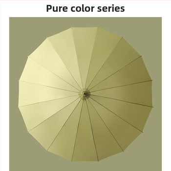 Ομπρέλα με μακριά λαβή, 16 μεταλλικές βέργες, ανθεκτική στον άνεμο, ύφασμα 210T, χειροκίνητο άνοιγμα