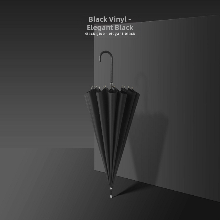 Ομπρέλα με μακριά λαβή, 16 μεταλλικές βέργες, ανθεκτική στον άνεμο, ύφασμα 210T, χειροκίνητο άνοιγμα