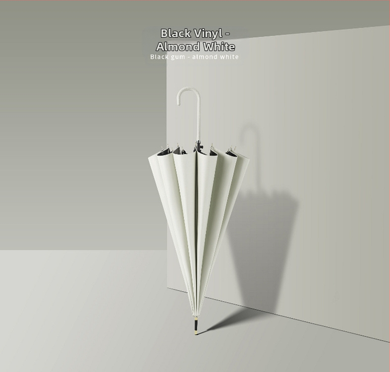 Ομπρέλα με μακριά λαβή, 16 μεταλλικές βέργες, ανθεκτική στον άνεμο, ύφασμα 210T, χειροκίνητο άνοιγμα