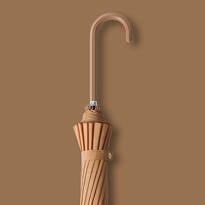 Ομπρέλα με μακριά λαβή, 16 μεταλλικές βέργες, ανθεκτική στον άνεμο, ύφασμα 210T, χειροκίνητο άνοιγμα