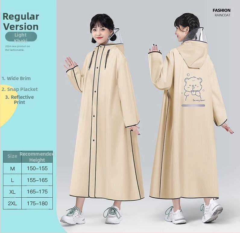 EVA lietaus pončas suaugusiems, vieno žmogaus žygio pončas, apie 350 g