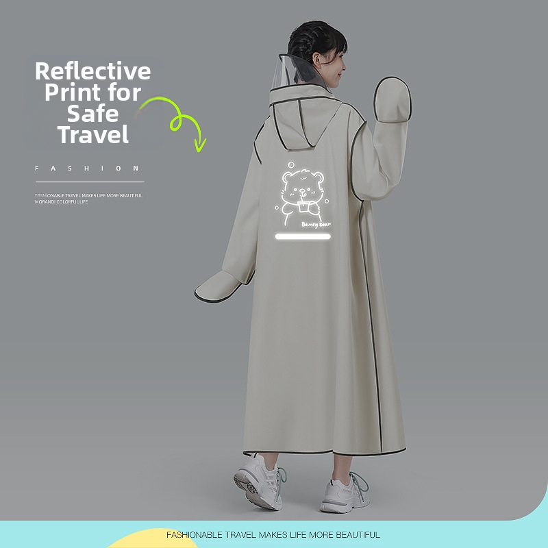 Дъждовна пончо от EVA плат за възрастни, едноместна походна пончо, около 350 г