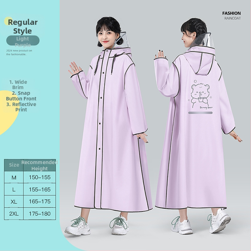 EVA lietaus pončas suaugusiems, vieno žmogaus žygio pončas, apie 350 g