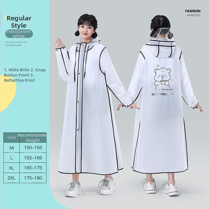 EVA lietaus pončas suaugusiems, vieno žmogaus žygio pončas, apie 350 g