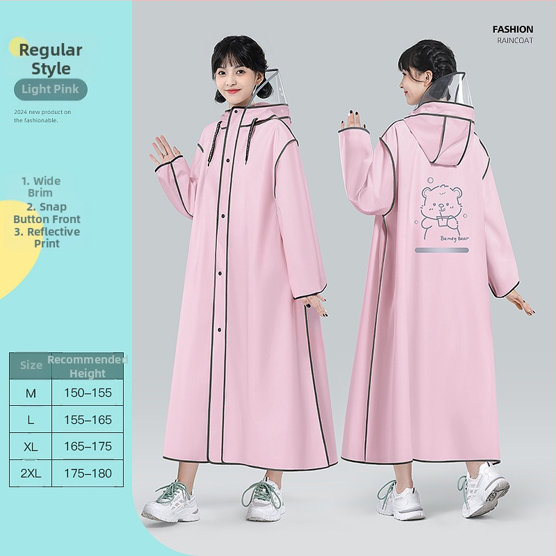 EVA lietaus pončas suaugusiems, vieno žmogaus žygio pončas, apie 350 g