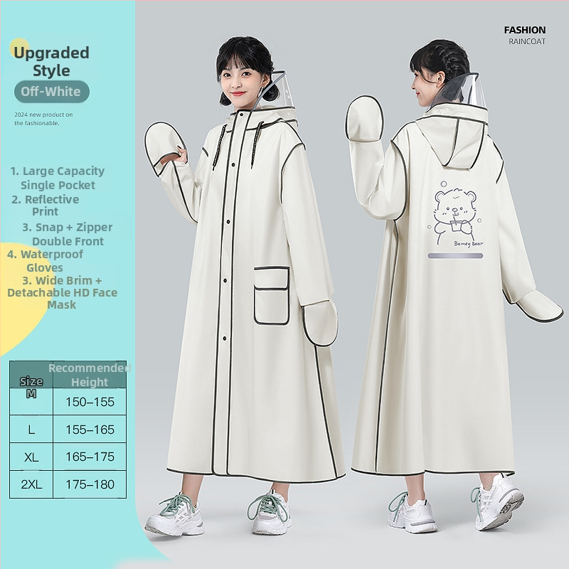 EVA lietaus pončas suaugusiems, vieno žmogaus žygio pončas, apie 350 g