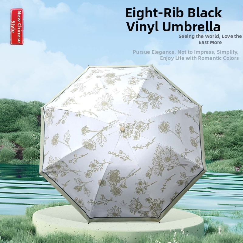 Senovinio stiliaus skėtis su 16 aliuminio rėmų, sulankstomas, UV apsauga UPF50+, 170T audinys