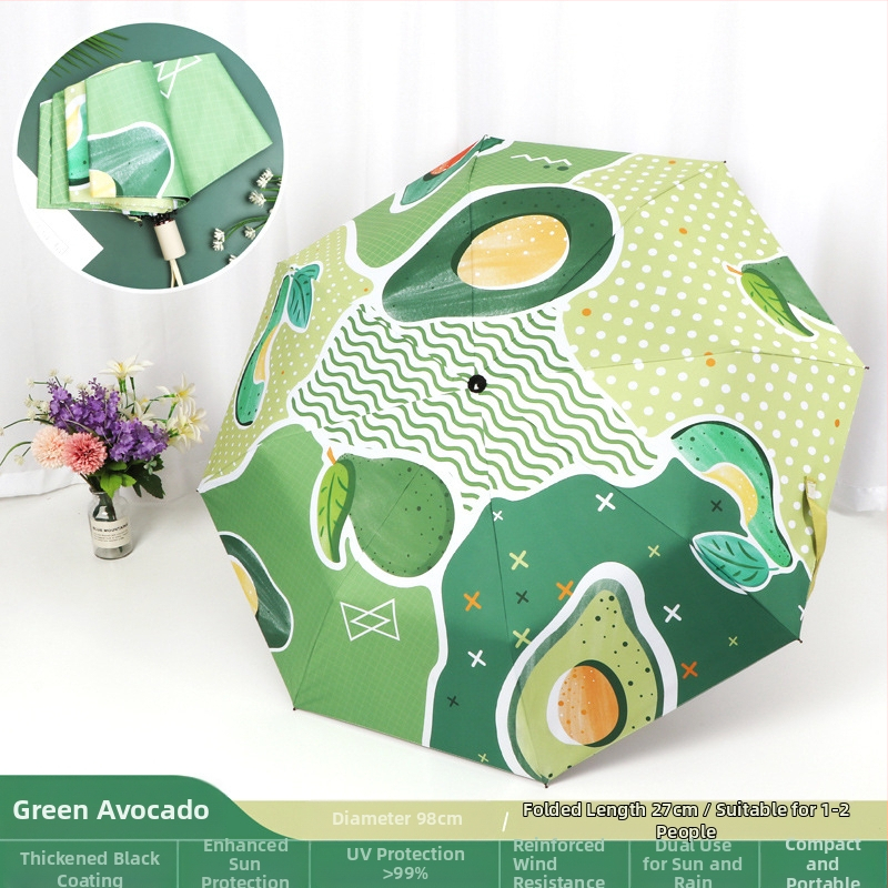 Good Mood moterų skėtis su 8 plieno strypais, 190T poliesterio audinys, UPF>50, rankinis atidarymas