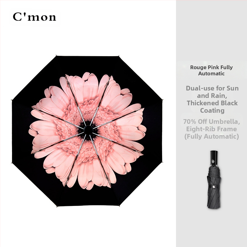 Ομπρέλα πέντε τμημάτων, ultra-light, συμπαγής, με UV προστασία UPF50+ για ήλιο και βροχή