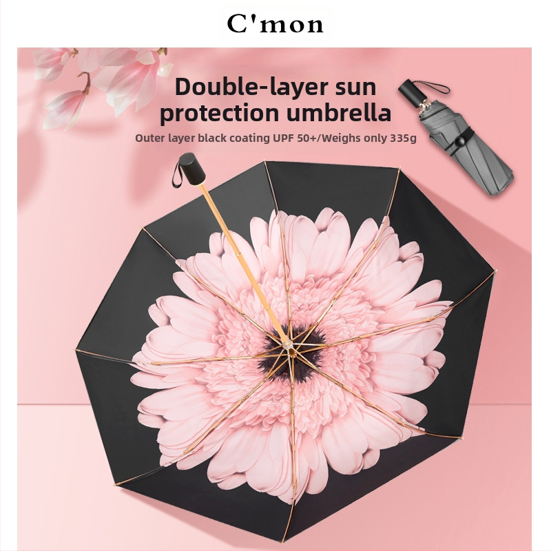 Ομπρέλα πέντε τμημάτων, ultra-light, συμπαγής, με UV προστασία UPF50+ για ήλιο και βροχή