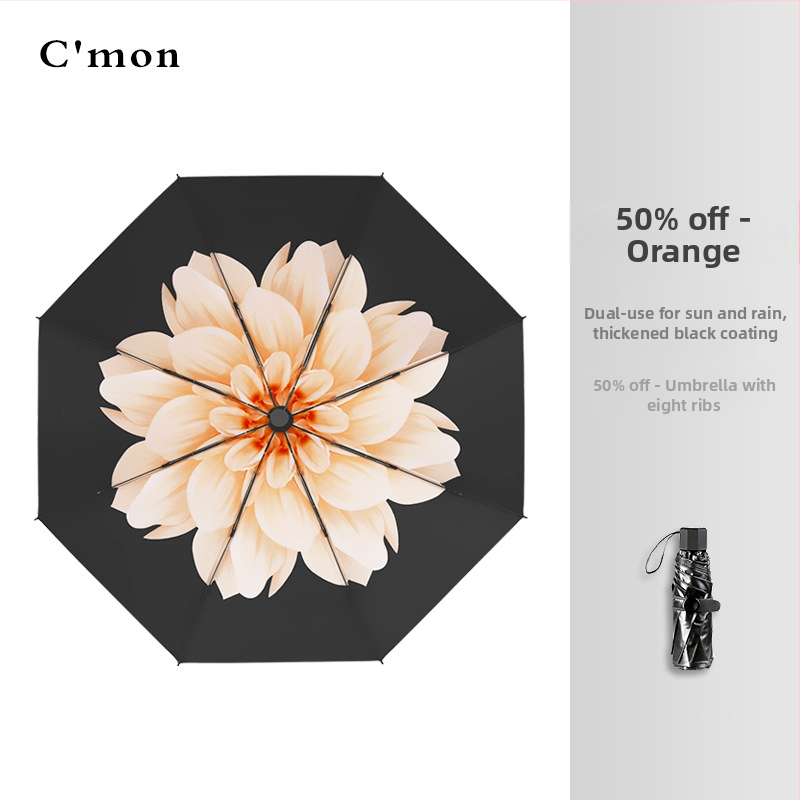 Ομπρέλα πέντε τμημάτων, ultra-light, συμπαγής, με UV προστασία UPF50+ για ήλιο και βροχή