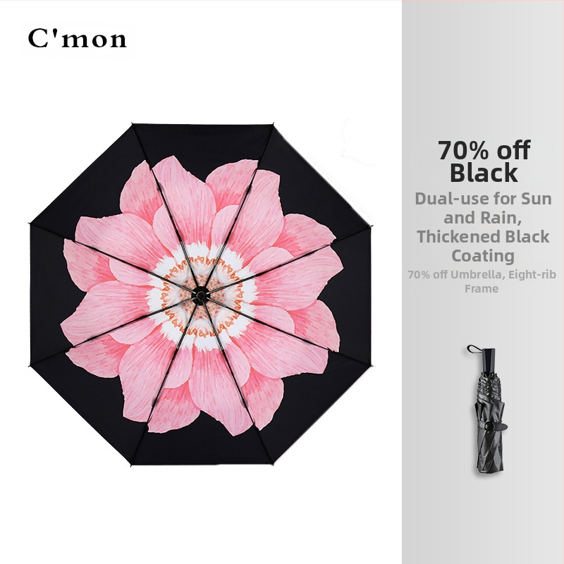Ομπρέλα πέντε τμημάτων, ultra-light, συμπαγής, με UV προστασία UPF50+ για ήλιο και βροχή