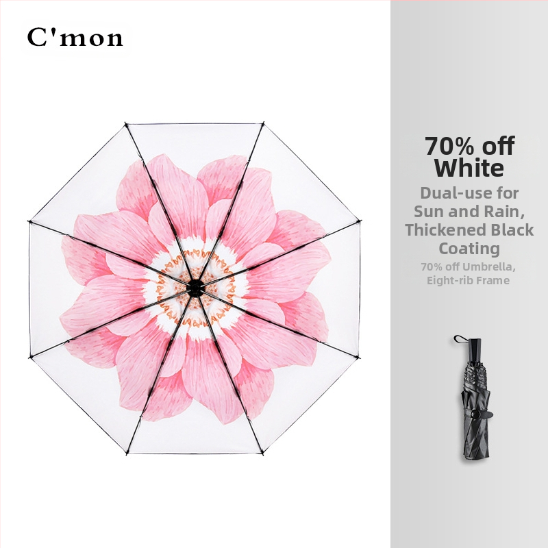 Ομπρέλα πέντε τμημάτων, ultra-light, συμπαγής, με UV προστασία UPF50+ για ήλιο και βροχή