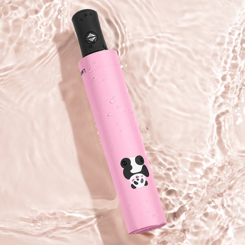 Dviejų funkcijų skėtis nuo saulės ir lietaus, animacinio stiliaus trim dalimis, 8 ribų plieno rėmas, rankinis atidarymas, UV apsauga PA+++