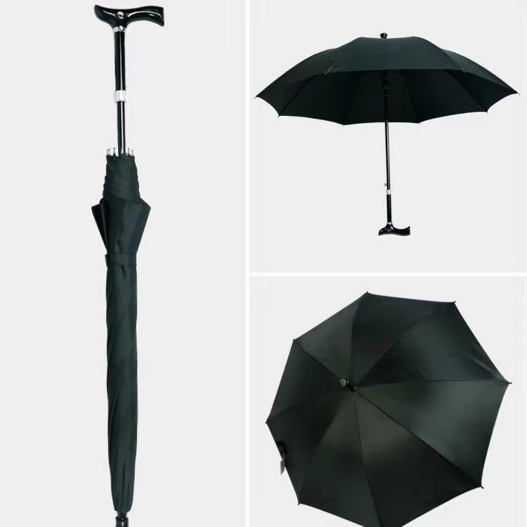 Ομπρέλα-ραβδί με μακριά λαβή για περπάτημα, σκελετός από σίδηρο με 8 ράβδες, σιδερένιος σωλήνας και λαβή, κάλυμμα 210T, UV προστασία UPF > 40