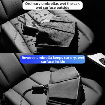 Αυτόματη αντίστροφη ομπρέλα με εκτύπωση λογότυπου κατόπιν παραγγελίας, ανάποδη σχεδίαση αναδίπλωσης, UV προστασία UPF > 50, σκελετός από ίνες με 10 ακτίνες