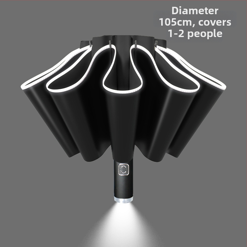 Automatikus fordított esernyő egyedi logó nyomtatással, fordított összecsukható kialakítás, UV védelem UPF > 50, 10 bordás váz rostból