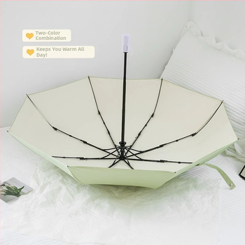 Αυτόματη αναδιπλούμενη ομπρέλα για ήλιο και βροχή, σκελετός 8 ραβδών από ατσάλι, ύφασμα 190T UPF 50+, δυνατότητα λογοτύπου