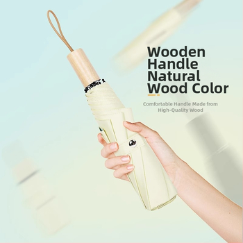 Αυτόματη αναδιπλούμενη ομπρέλα για ήλιο και βροχή, σκελετός 8 ραβδών από ατσάλι, ύφασμα 190T UPF 50+, δυνατότητα λογοτύπου