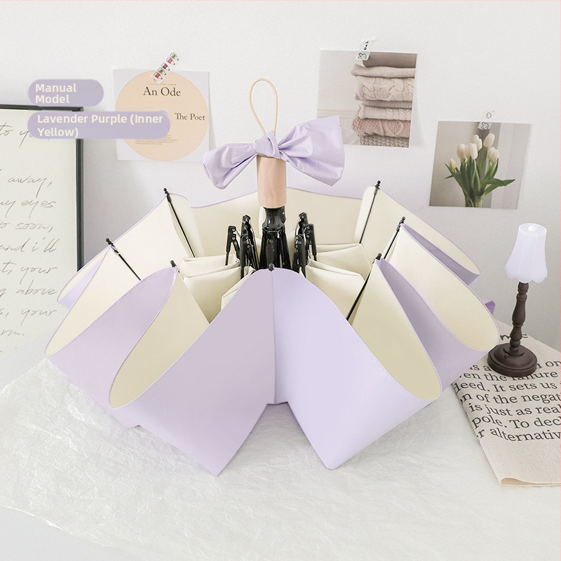 Αυτόματη αναδιπλούμενη ομπρέλα για ήλιο και βροχή, σκελετός 8 ραβδών από ατσάλι, ύφασμα 190T UPF 50+, δυνατότητα λογοτύπου