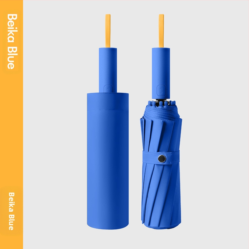 Ομπρέλα ήλίου με 12 οστά, αυτόματη αναδίπλωση, ύφασμα 210t, UPF 50+, τριπλή πτυχή, ράβδοι από ίνες