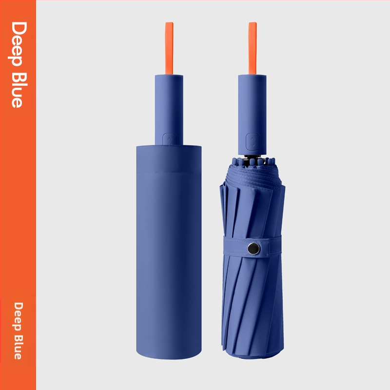 Ομπρέλα ήλίου με 12 οστά, αυτόματη αναδίπλωση, ύφασμα 210t, UPF 50+, τριπλή πτυχή, ράβδοι από ίνες